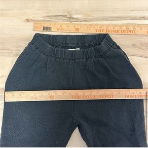 Black Crane textured easy pull-on pants